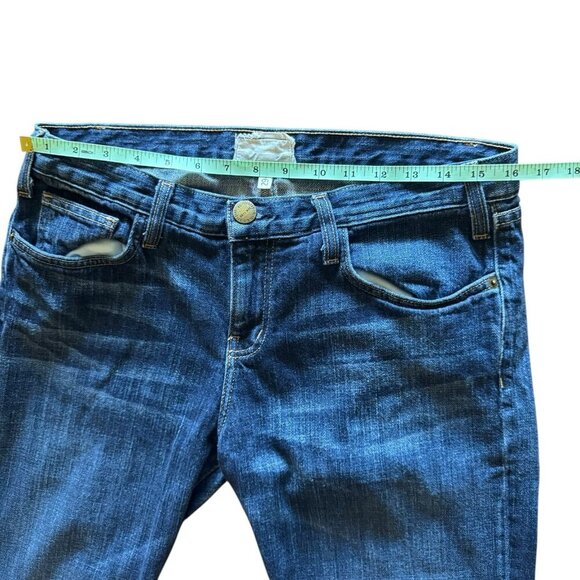 Current/Elliott The Roller Pacific Cropped Cutoff Jean Distressed Blue Size 29 - Picture 7 of 9
